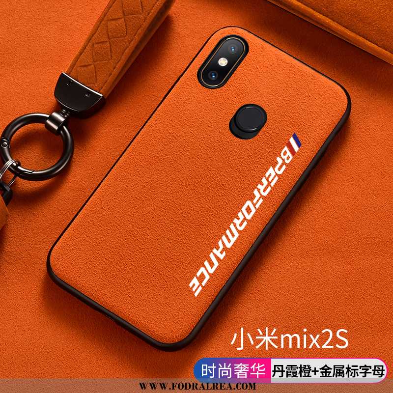 Fodral Xiaomi Mi Mix 2s Sämskskinn Skal Mobil Telefon, Xiaomi Mi Mix 2s Silikon Glidskydds Orange