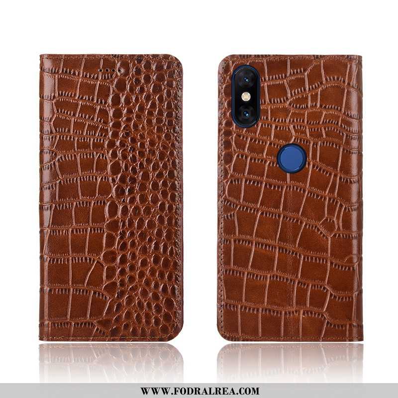 Fodral Xiaomi Mi Mix 3 Silikon Ny Krokodilmönster, Skal Xiaomi Mi Mix 3 Skydd All Inclusive Bruna