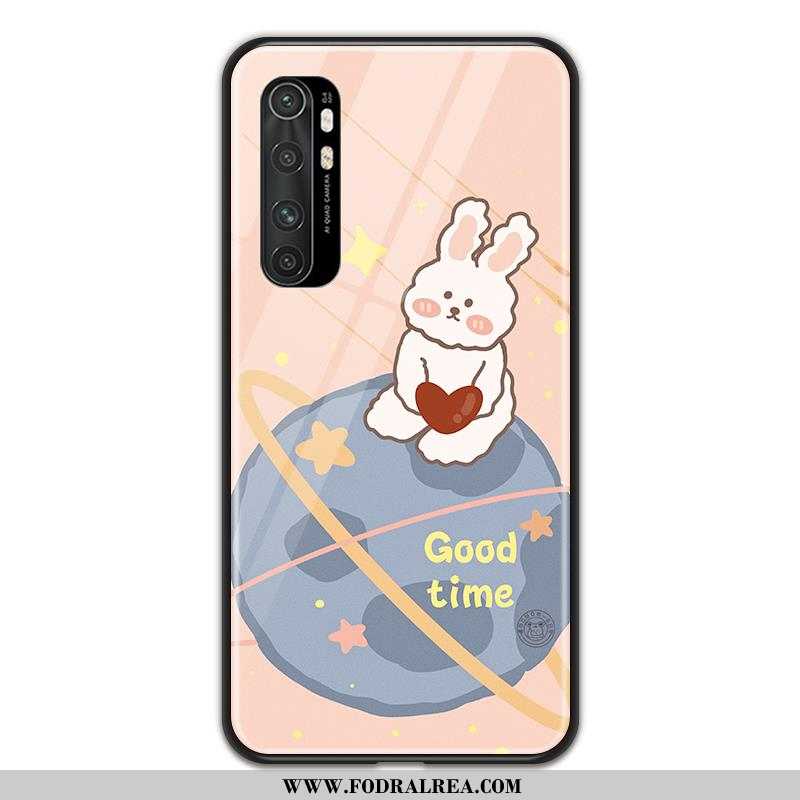 Fodral Xiaomi Mi Note 10 Lite Glas Mobil Telefon Liten, Skal Xiaomi Mi Note 10 Lite Tecknat Gul