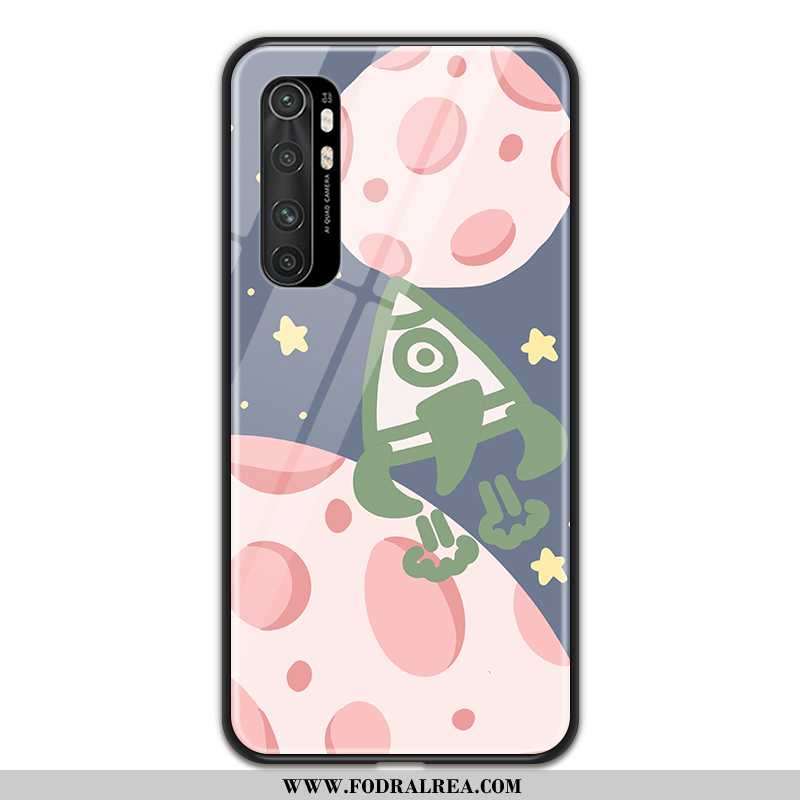 Fodral Xiaomi Mi Note 10 Lite Glas Mobil Telefon Liten, Skal Xiaomi Mi Note 10 Lite Tecknat Gul