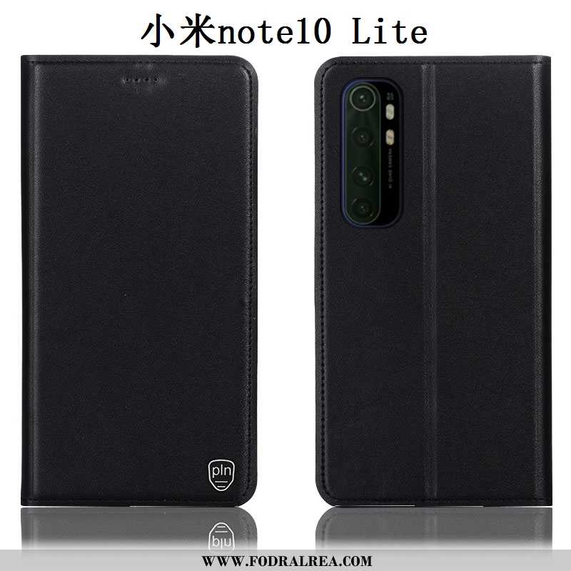 Fodral Xiaomi Mi Note 10 Lite Äkta Läder Gul Mobil Telefon, Skal Xiaomi Mi Note 10 Lite Skydd Täcka