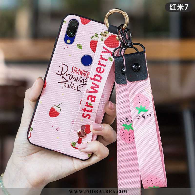 Fodral Xiaomi Redmi 7 Skydd Skal Kyla, Xiaomi Redmi 7 Nubuck Rosa