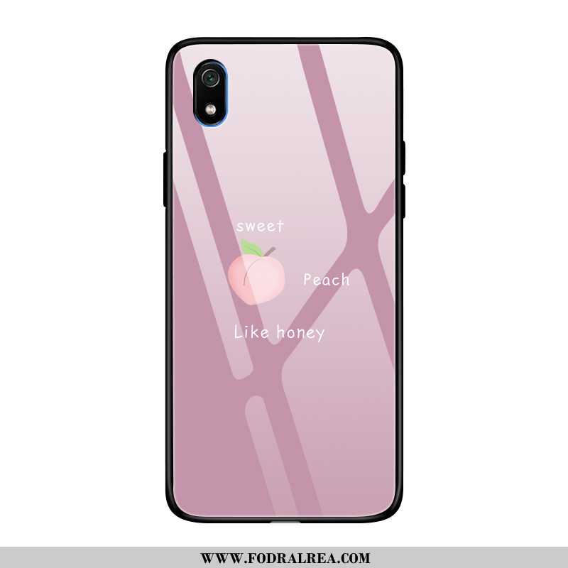 Fodral Xiaomi Redmi 7a Glas Personlighet Rosa, Skal Xiaomi Redmi 7a Mode Röd Rosa