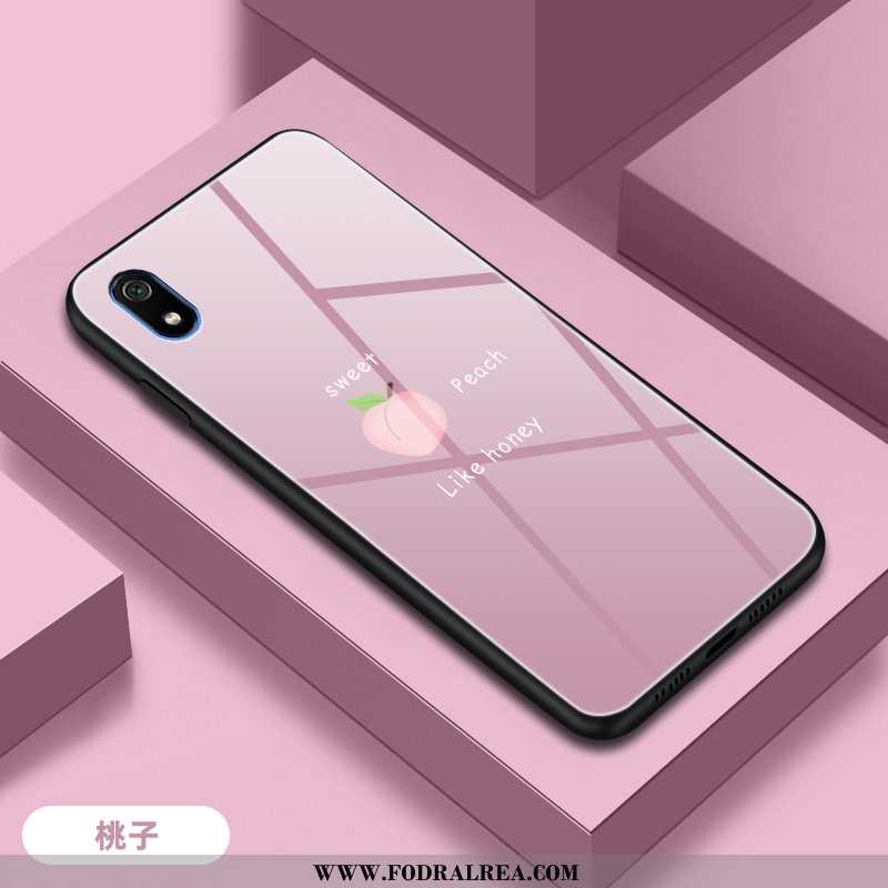 Fodral Xiaomi Redmi 7a Glas Personlighet Rosa, Skal Xiaomi Redmi 7a Mode Röd Rosa