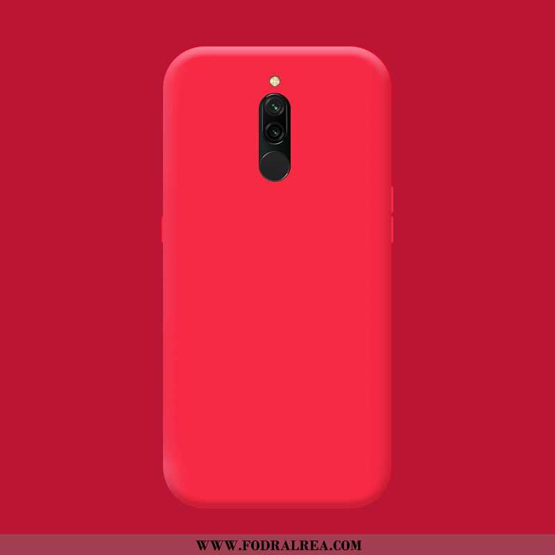 Fodral Xiaomi Redmi 8 Skydd Skärmskydd Film Röd, Skal Xiaomi Redmi 8 Nubuck Blå