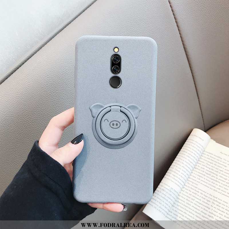 Fodral Xiaomi Redmi 8 Trend Skal Liten, Xiaomi Redmi 8 Mjuk Nubuck Blå