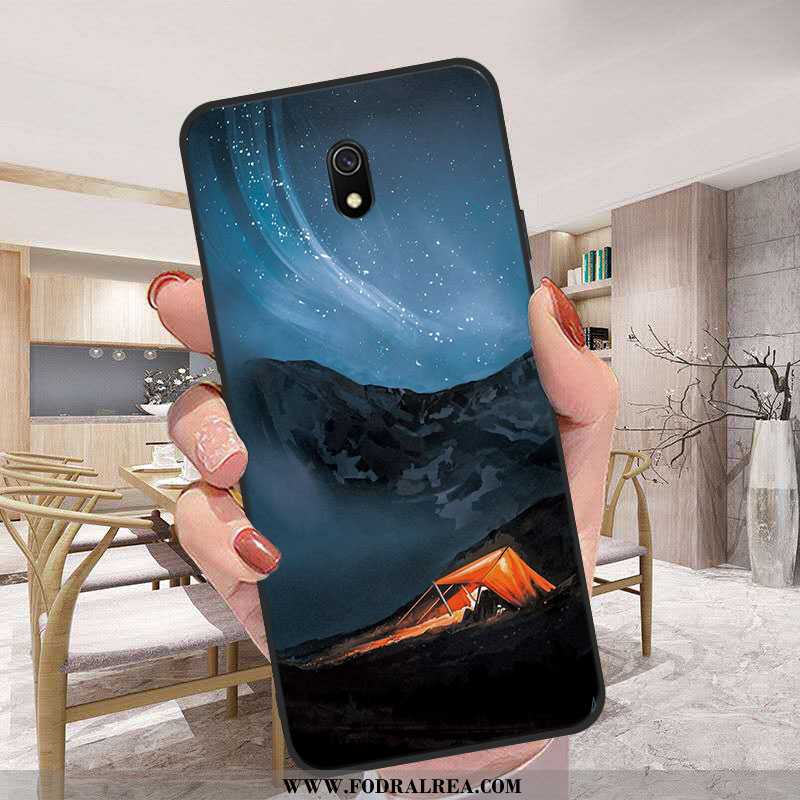 Fodral Xiaomi Redmi 8a Hängsmycken Mjuk Tecknat, Skal Xiaomi Redmi 8a Personlighet Skydd Mörkblå