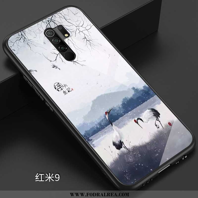 Fodral Xiaomi Redmi 9 Kreativa All Inclusive Silikon, Skal Xiaomi Redmi 9 Läder Glas Svarta