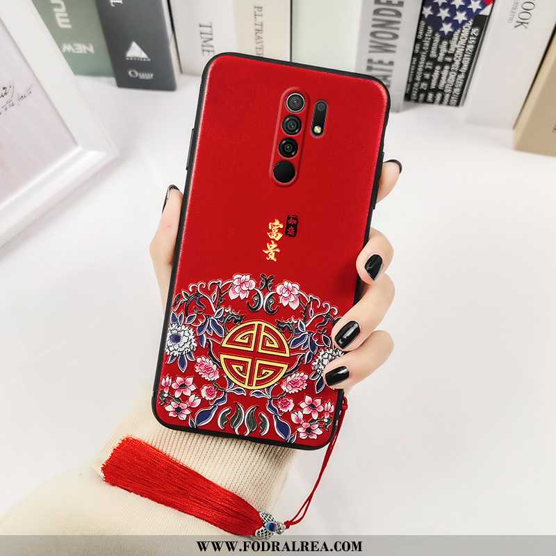 Fodral Xiaomi Redmi 9 Personlighet Kinesisk Stil Skydd, Skal Xiaomi Redmi 9 Kreativa Mjuk Röd