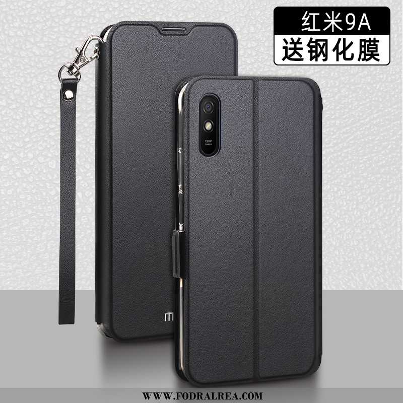 Fodral Xiaomi Redmi 9a Läderfodral Liten Trend, Skal Xiaomi Redmi 9a Personlighet Svarta