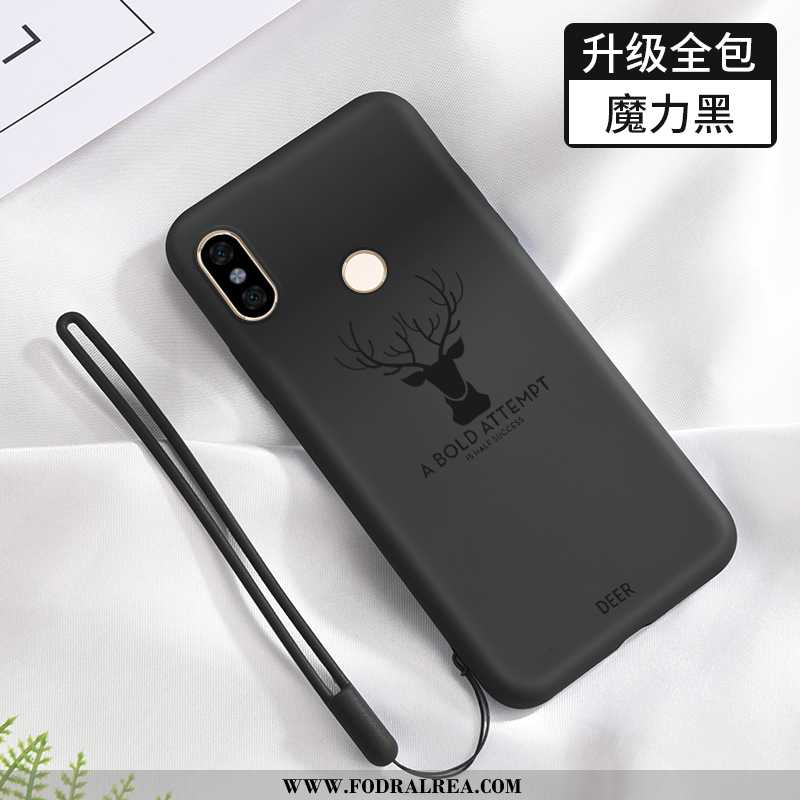 Fodral Xiaomi Redmi Note 6 Pro Nubuck Fallskydd Net Red, Skal Xiaomi Redmi Note 6 Pro Mjuk Silikon S