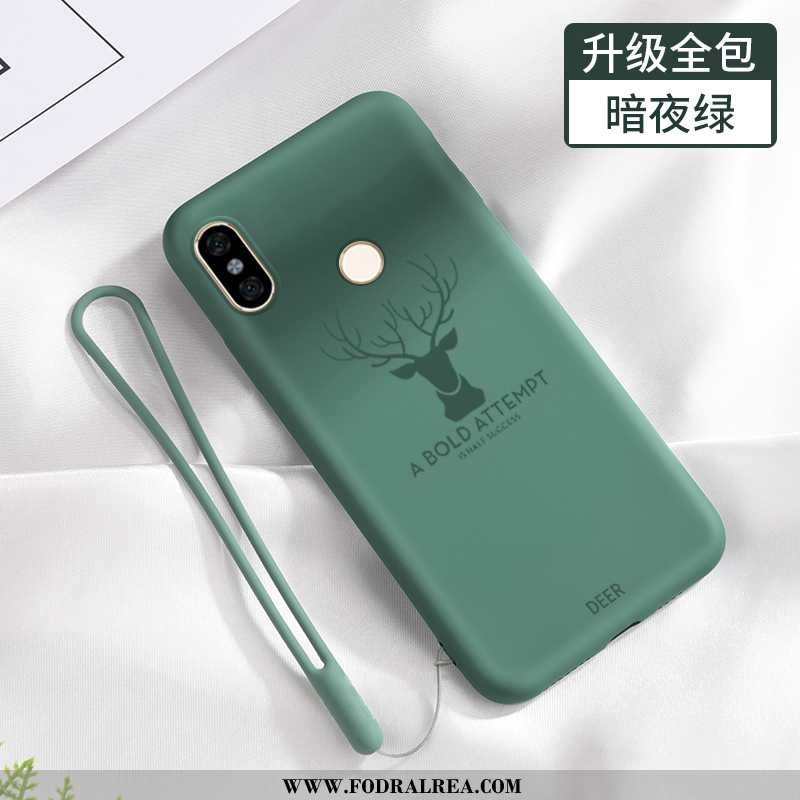 Fodral Xiaomi Redmi Note 6 Pro Nubuck Fallskydd Net Red, Skal Xiaomi Redmi Note 6 Pro Mjuk Silikon S