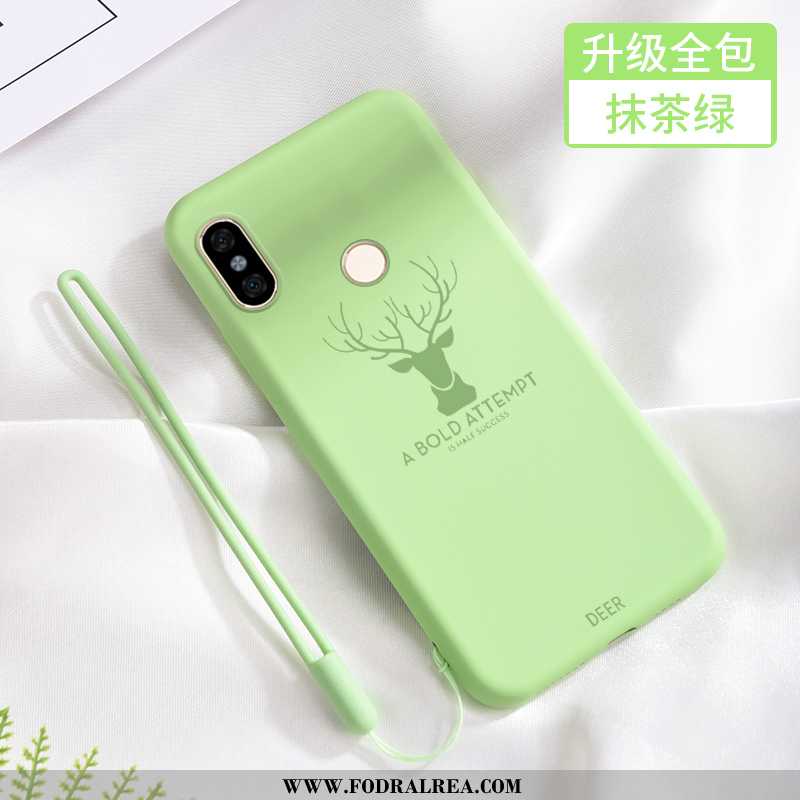 Fodral Xiaomi Redmi Note 6 Pro Nubuck Fallskydd Net Red, Skal Xiaomi Redmi Note 6 Pro Mjuk Silikon S