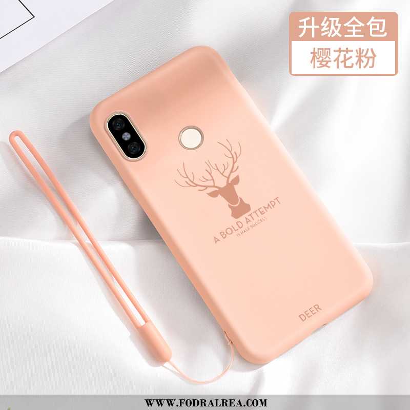 Fodral Xiaomi Redmi Note 6 Pro Nubuck Fallskydd Net Red, Skal Xiaomi Redmi Note 6 Pro Mjuk Silikon S