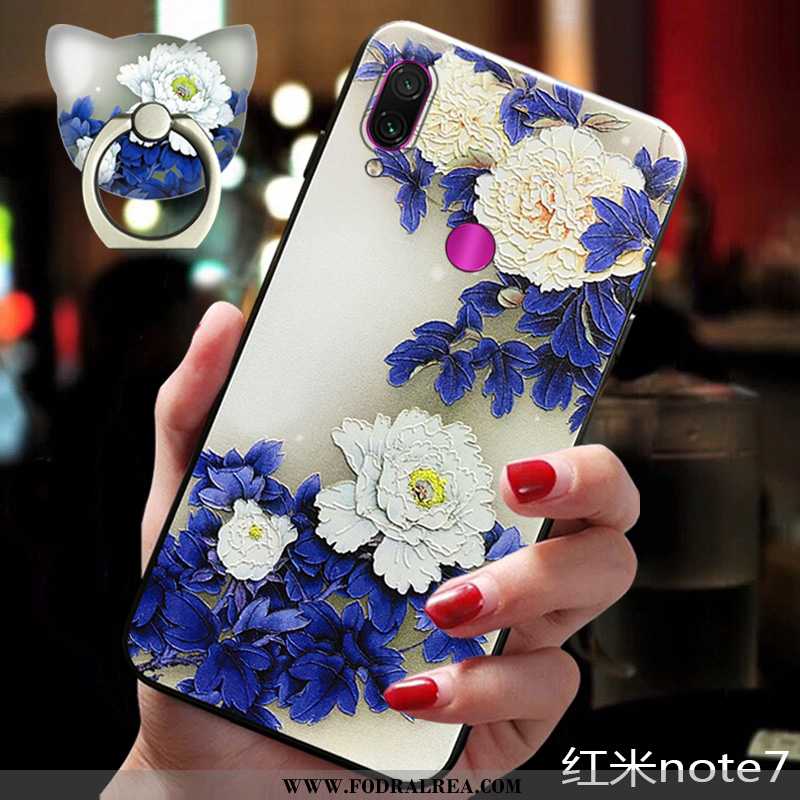 Fodral Xiaomi Redmi Note 7 Mjuk Blommor Trend, Skal Xiaomi Redmi Note 7 Silikon All Inclusive Grön