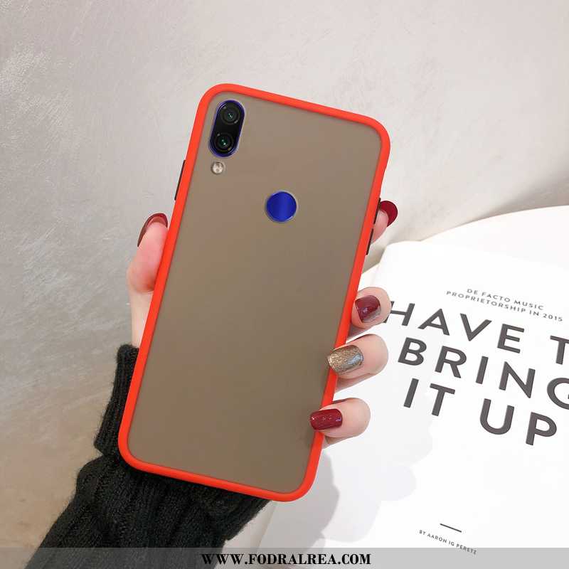 Fodral Xiaomi Redmi Note 7 Mjuk Mobil Telefon Nubuck, Skal Xiaomi Redmi Note 7 Skydd Röd