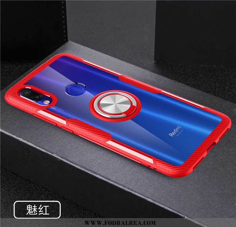 Fodral Xiaomi Redmi Note 7 Skydd Röd Ny, Skal Xiaomi Redmi Note 7 Läderfodral