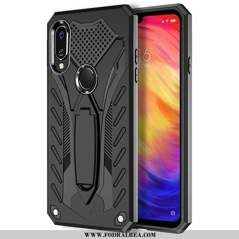 Fodral Xiaomi Redmi Note 7 Trend Silikon Röd, Skal Xiaomi Redmi Note 7 Mjuk Fallskydd Svarta