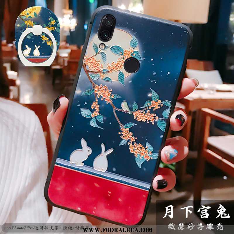 Fodral Xiaomi Redmi Note 7 Tunn Kinesisk Stil Fallskydd, Skal Xiaomi Redmi Note 7 Mjuk Super Röd