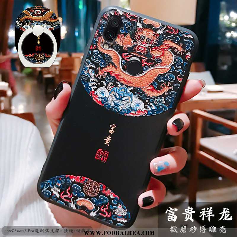 Fodral Xiaomi Redmi Note 7 Tunn Kinesisk Stil Fallskydd, Skal Xiaomi Redmi Note 7 Mjuk Super Röd