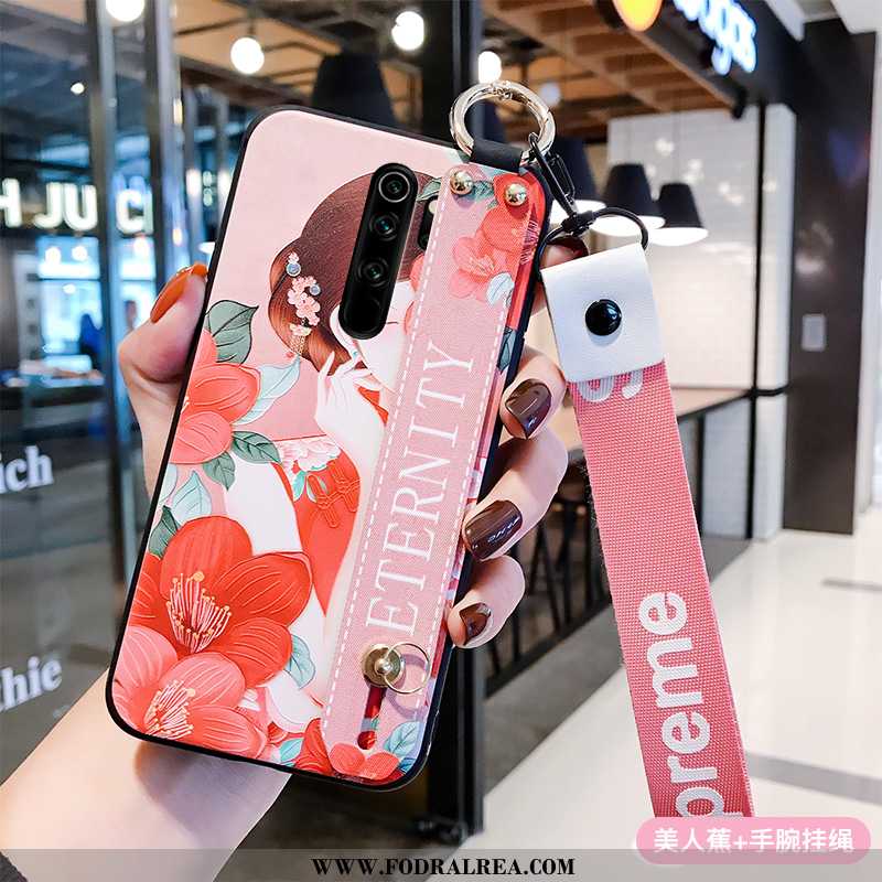 Fodral Xiaomi Redmi Note 8 Pro Hängsmycken Rosa Skal, Skal Xiaomi Redmi Note 8 Pro Mjuk Mobil Telefo