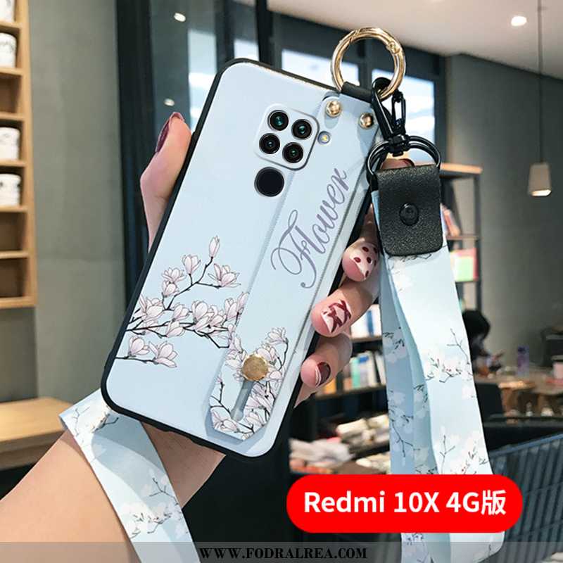 Fodral Xiaomi Redmi Note 9 Nubuck Skydd Liten, Skal Xiaomi Redmi Note 9 Hängsmycken Fallskydd Blå