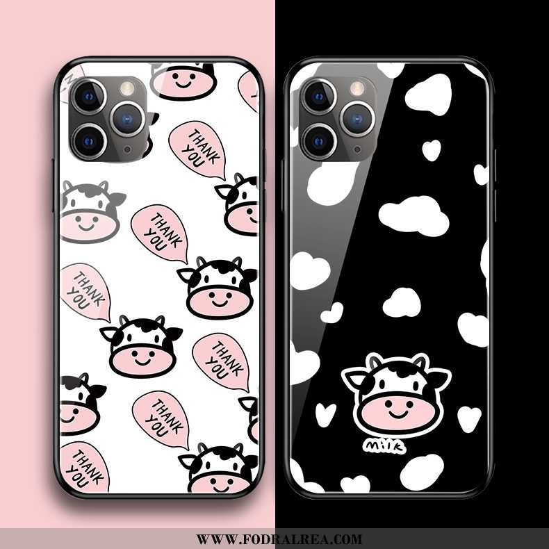 Fodral iPhone 11 Pro Max Skydd Tecknat Skal, Skal iPhone 11 Pro Max Glas Cow Svarta