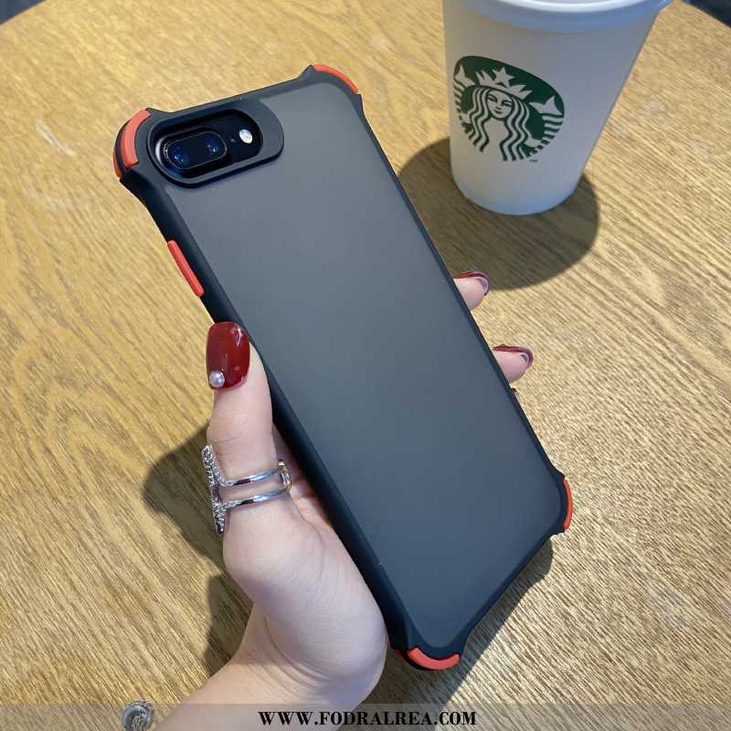 Fodral iPhone 8 Plus Nubuck Elegant All Inclusive, Skal iPhone 8 Plus Silikon Mobil Telefon Röd