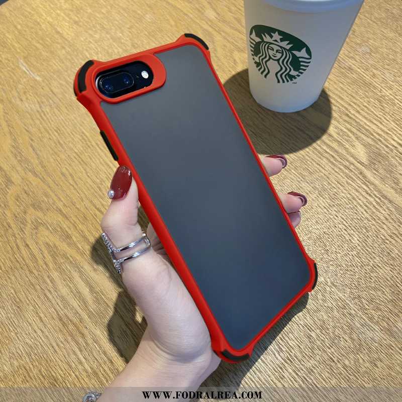 Fodral iPhone 8 Plus Nubuck Elegant All Inclusive, Skal iPhone 8 Plus Silikon Mobil Telefon Röd