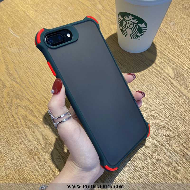 Fodral iPhone 8 Plus Nubuck Elegant All Inclusive, Skal iPhone 8 Plus Silikon Mobil Telefon Röd