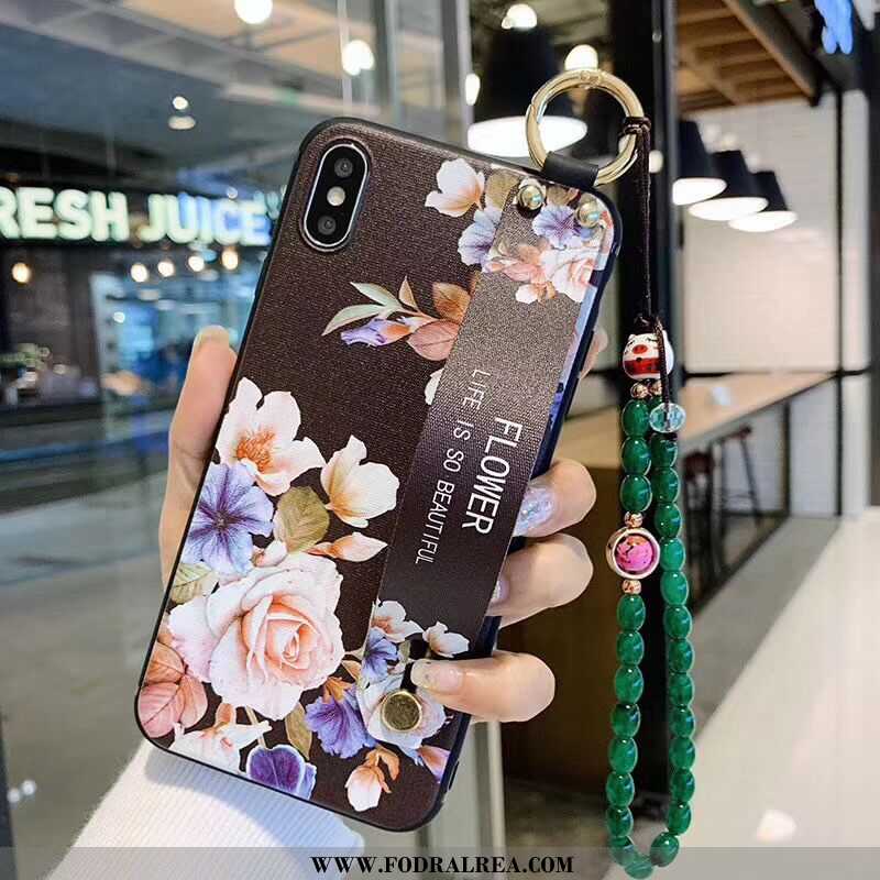 Fodral iPhone X Nubuck Konst Fodral, Skal iPhone X Vacker Kyla Svarta