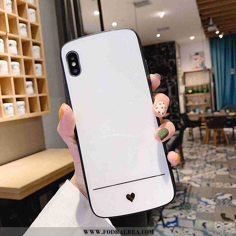 Fodral iPhone X Personlighet Trend Glas, Skal iPhone X Kreativa Vita