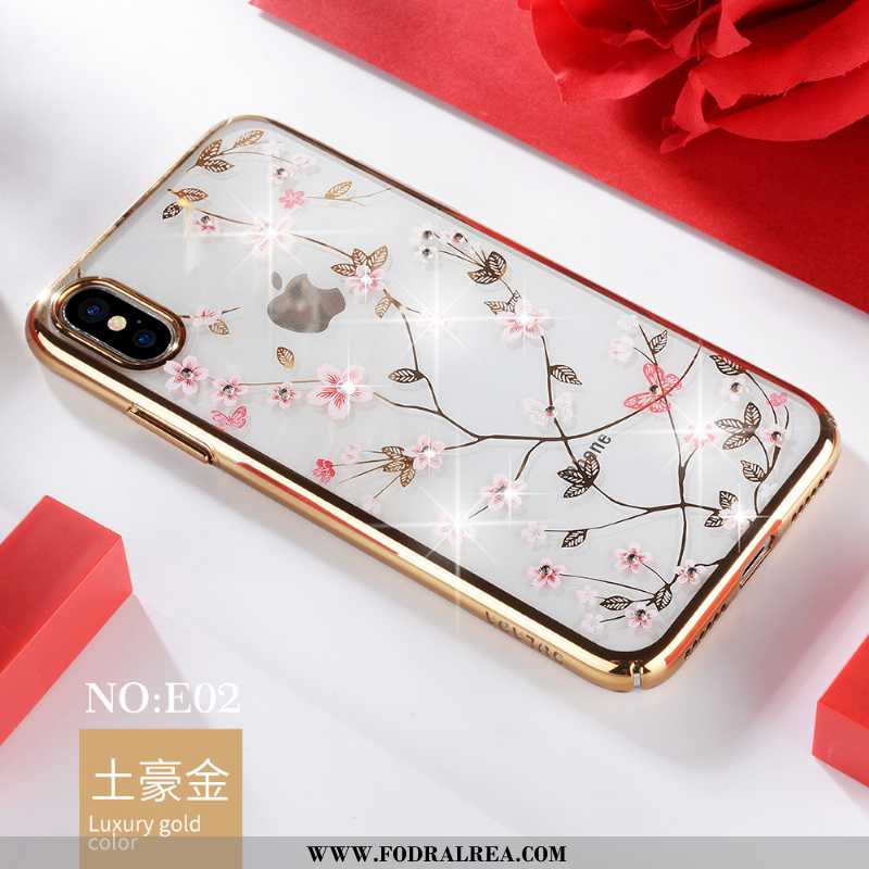 Fodral iPhone X Strass Fallskydd Skydd, Skal iPhone X Mode Super Svarta