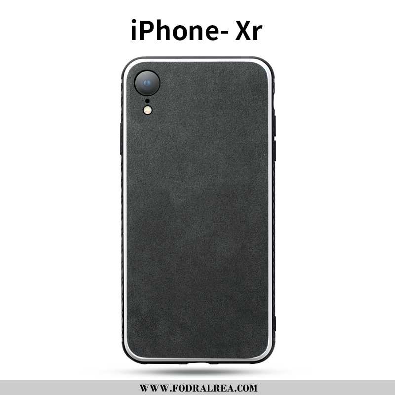 Fodral iPhone Xr Trend Mönster Mobil Telefon, Skal iPhone Xr Sämskskinn Nubuck Röd