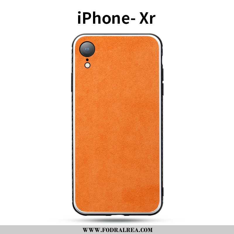 Fodral iPhone Xr Trend Mönster Mobil Telefon, Skal iPhone Xr Sämskskinn Nubuck Röd