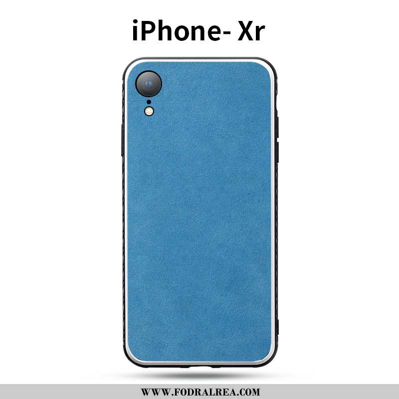 Fodral iPhone Xr Trend Mönster Mobil Telefon, Skal iPhone Xr Sämskskinn Nubuck Röd