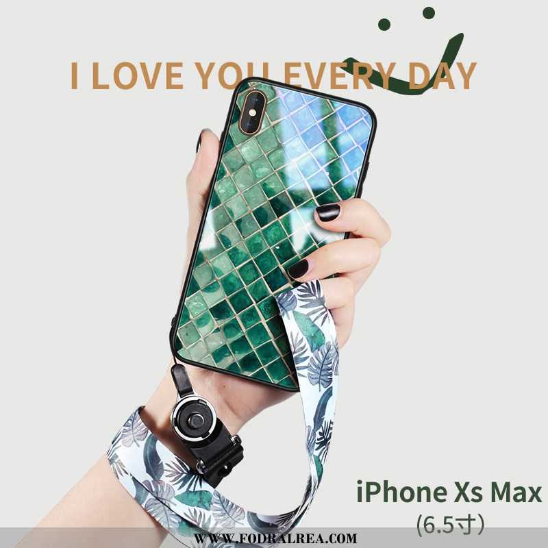 Fodral iPhone Xs Max Glas Skal Mobil Telefon, iPhone Xs Max Trend Ny Grön