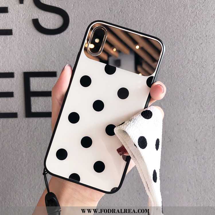 Fodral iPhone Xs Max Hängsmycken Mobil Telefon Polka Dot, Skal iPhone Xs Max Trend Vita