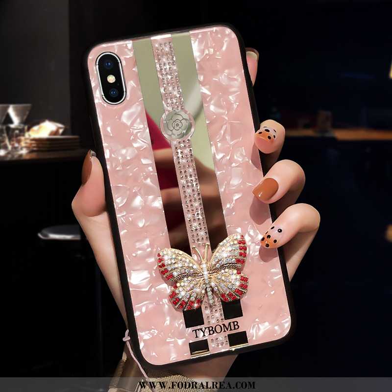 Fodral iPhone Xs Max Hängsmycken Trend Med Strass, Skal iPhone Xs Max Kreativa Rosa