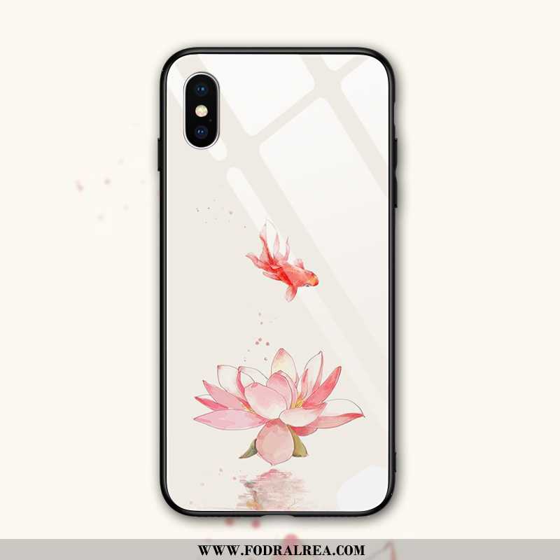 Fodral iPhone Xs Max Kreativa Skal Blommor, iPhone Xs Max Mjuk Carp Rosa