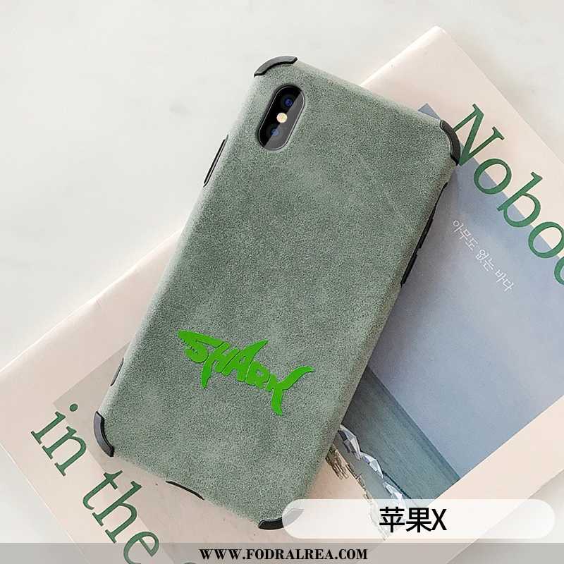 Fodral iPhone Xs Max Personlighet Sämskskinn Velour, Skal iPhone Xs Max Kreativa Buckskin Turkos