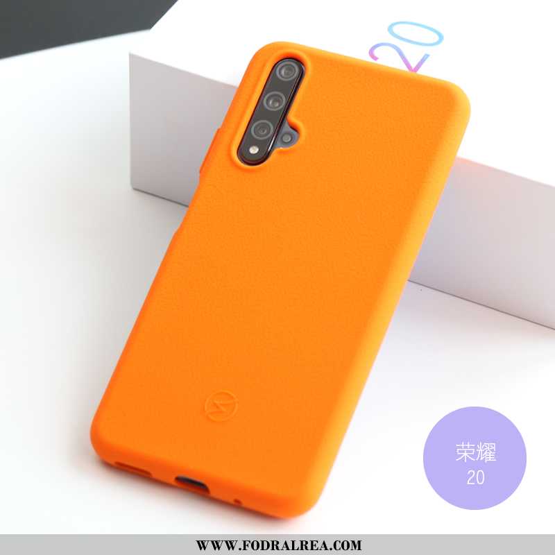 Skal Honor 20 Mönster All Inclusive Läder, Fodral Honor 20 Mjuk Enkel Orange