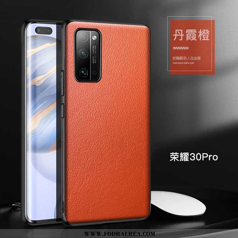 Skal Honor 30 Pro Personlighet Orange, Fodral Honor 30 Pro Äkta Läder All Inclusive Orange