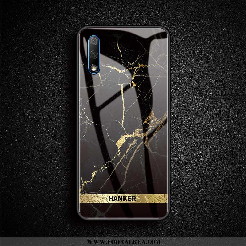 Skal Honor 9x Kreativa Glas Skal, Fodral Honor 9x Mjuk Fallskydd Svarta