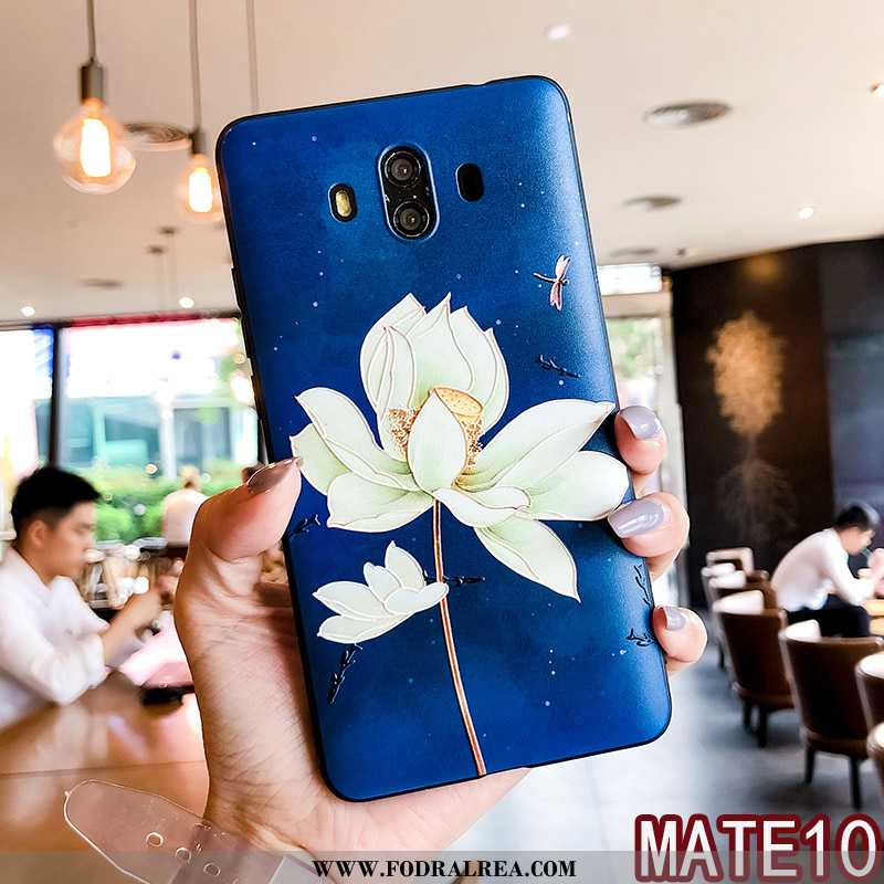 Skal Huawei Mate 10 Mjuk Lättnad, Fodral Huawei Mate 10 Silikon All Inclusive Blå