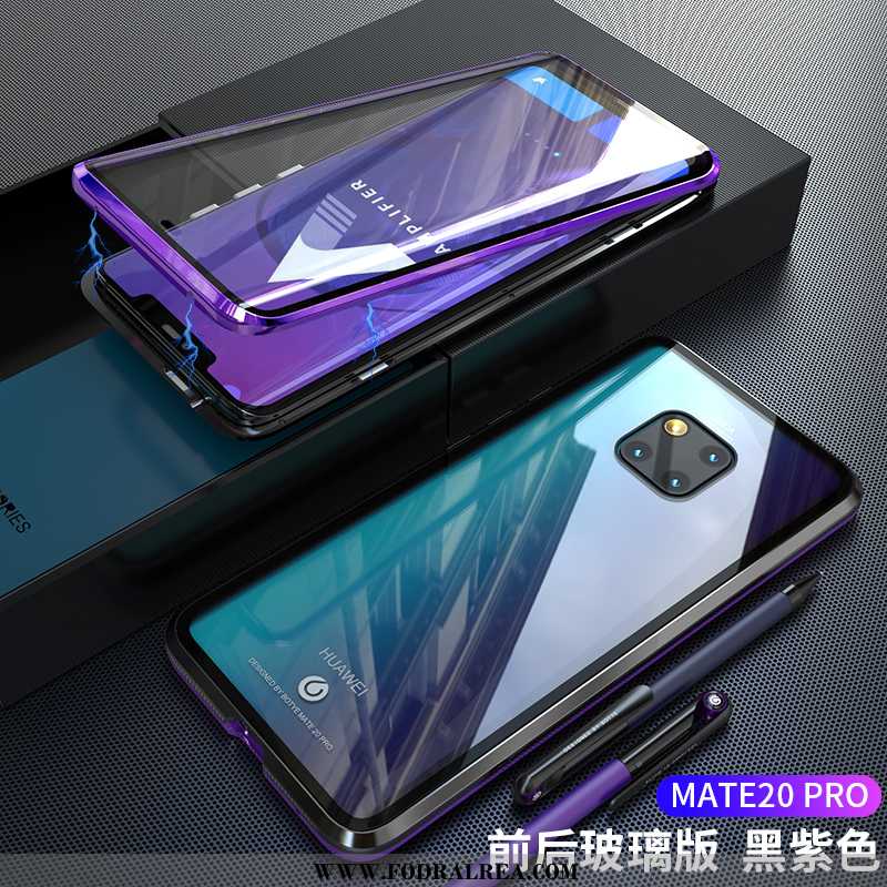 Skal Huawei Mate 20 Pro Glas Trend Skydd, Fodral Huawei Mate 20 Pro Transparent Super Svarta