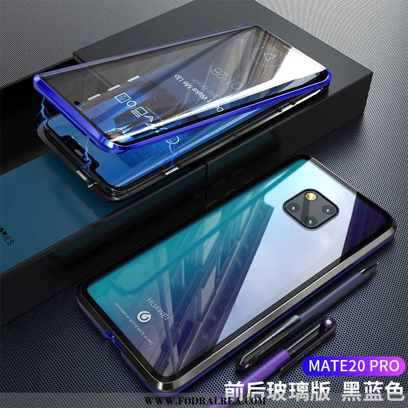 Skal Huawei Mate 20 Pro Glas Trend Skydd, Fodral Huawei Mate 20 Pro Transparent Super Svarta