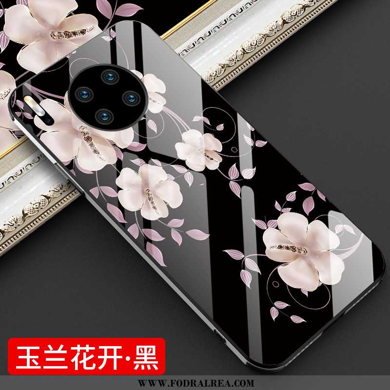 Skal Huawei Mate 30 Pro Blommor Tunn Glas, Fodral Huawei Mate 30 Pro Trend Högt Utbud Vita