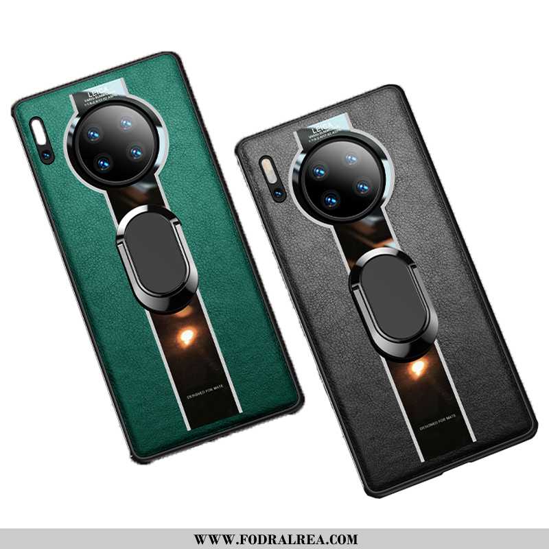 Skal Huawei Mate 30 Pro Läderfodral Tunn Magnetic, Fodral Huawei Mate 30 Pro Läder Bil Svarta