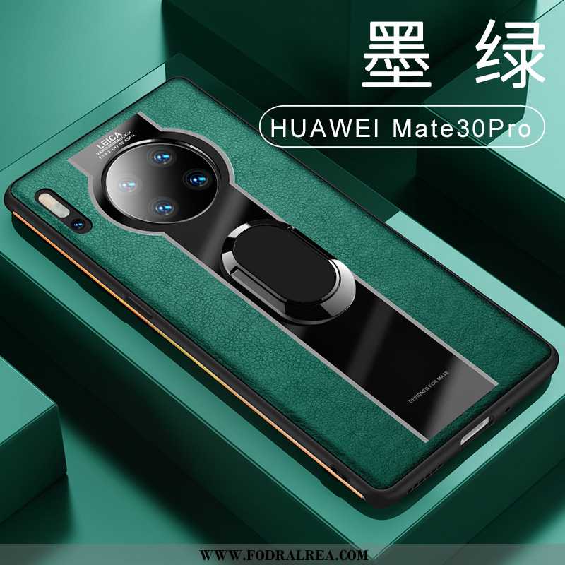 Skal Huawei Mate 30 Pro Läderfodral Tunn Magnetic, Fodral Huawei Mate 30 Pro Läder Bil Svarta